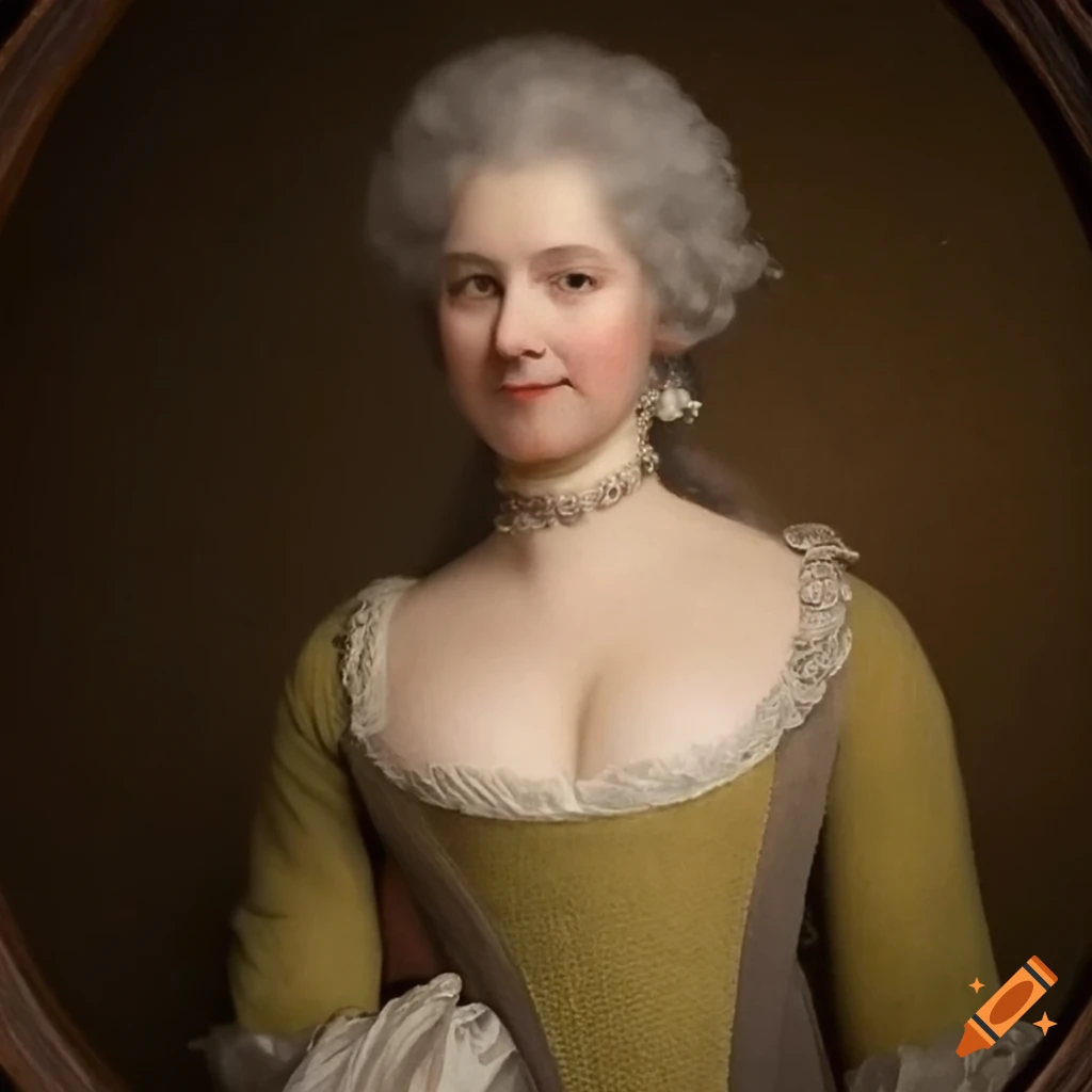portrait of a gentle 18th century lady with ashblond hair