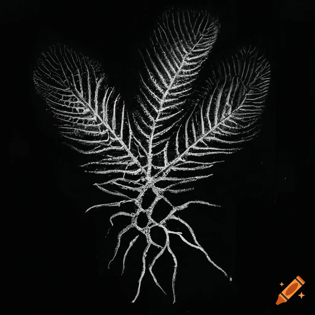 intricate black and white artwork of mysterious nature