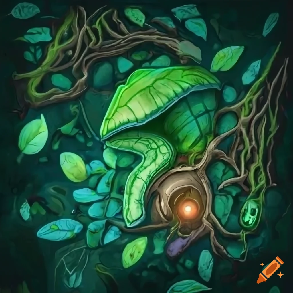 organic plant-themed 2D game layout map