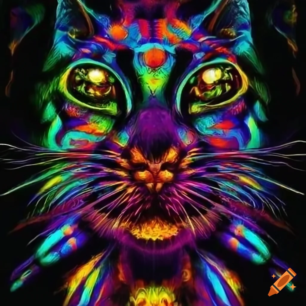 psychedelic cat art