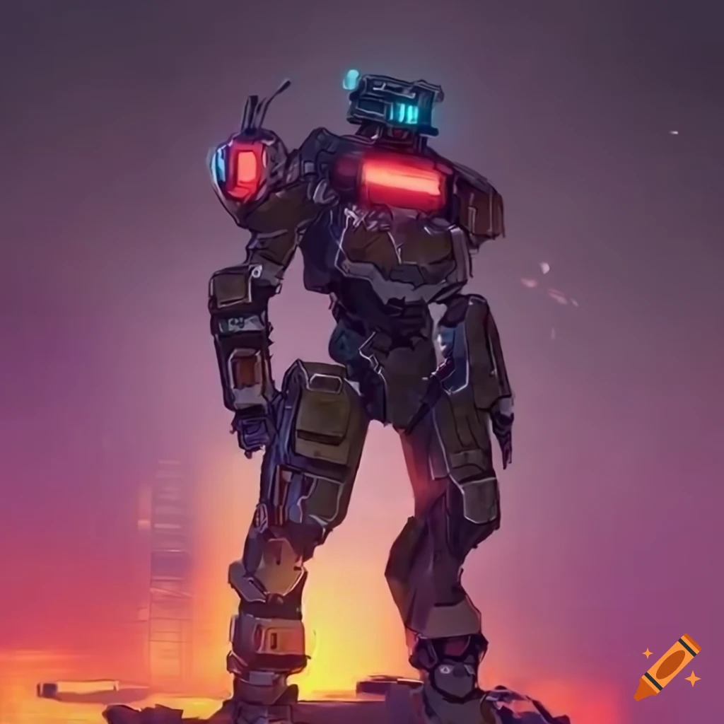 Cyberpunk warrior with dual futuristic lightsabers