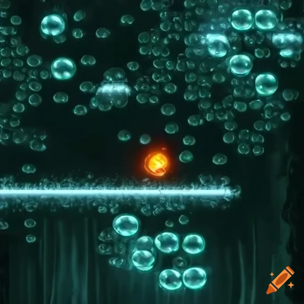 frosty and slimy bubble tiles in a 2D platform game