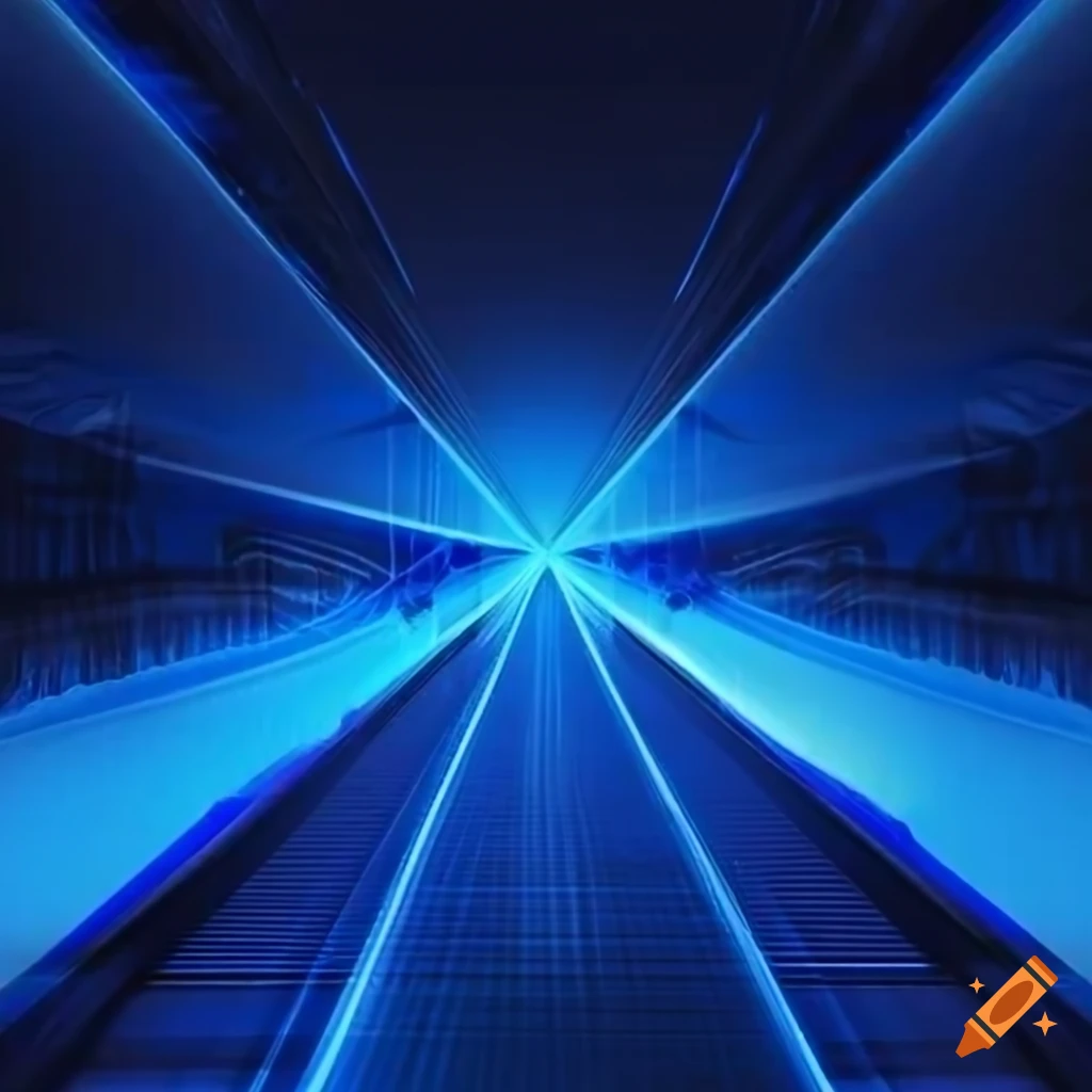 blue hologram background