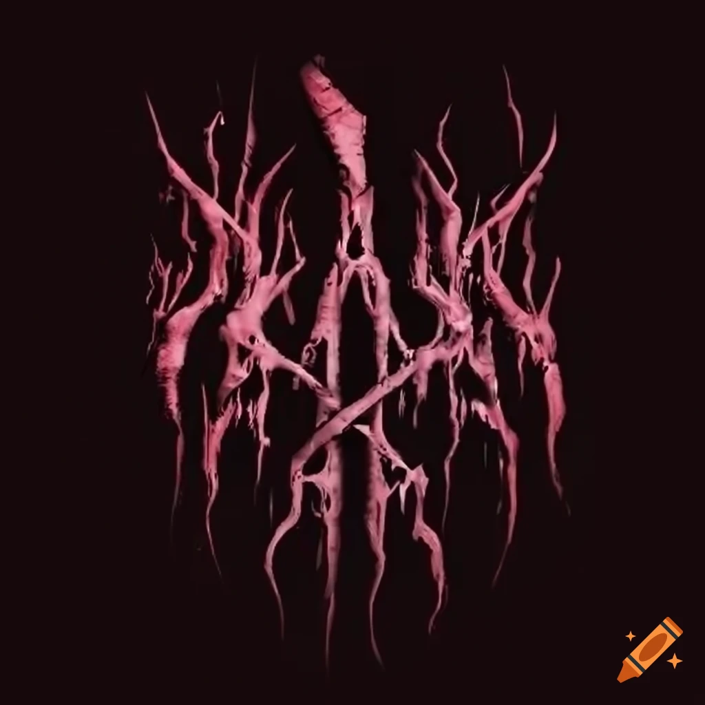 Deathcore band logo for "never"