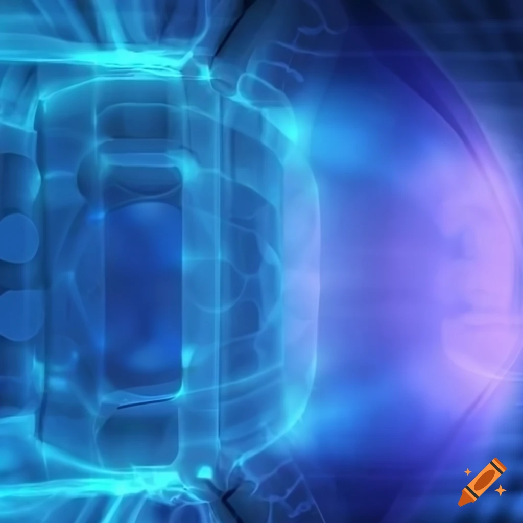 blue hologram background