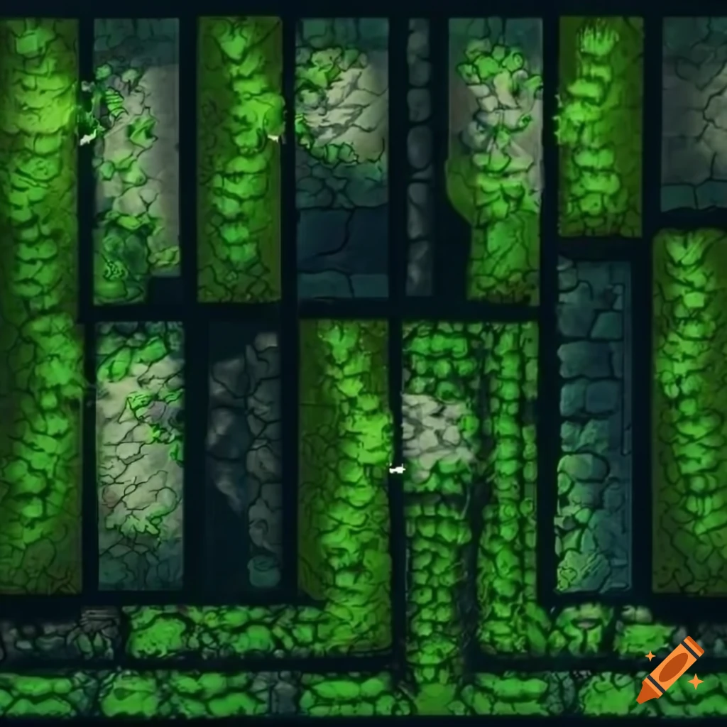 High contrast layout map of a platformer game with organic plant ...