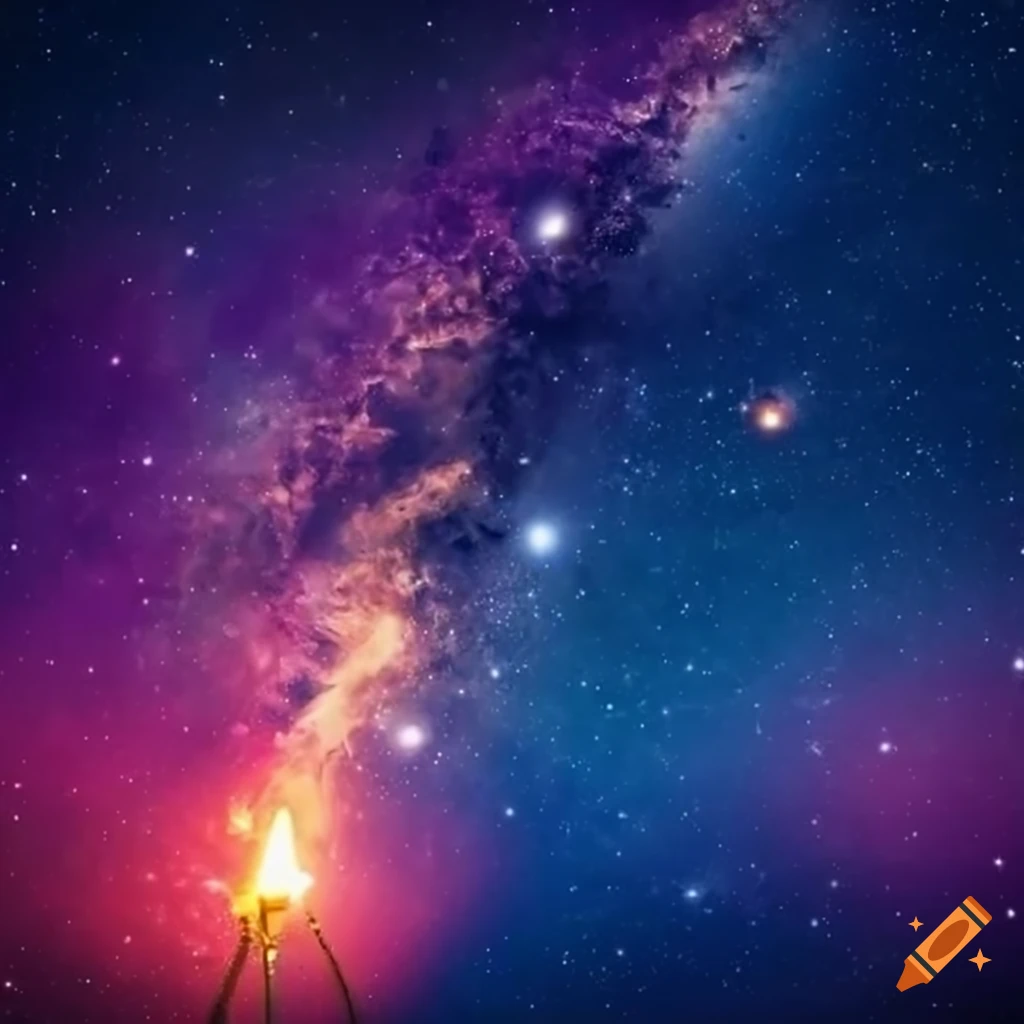 artistic image of Diwali firecrackers in the sky