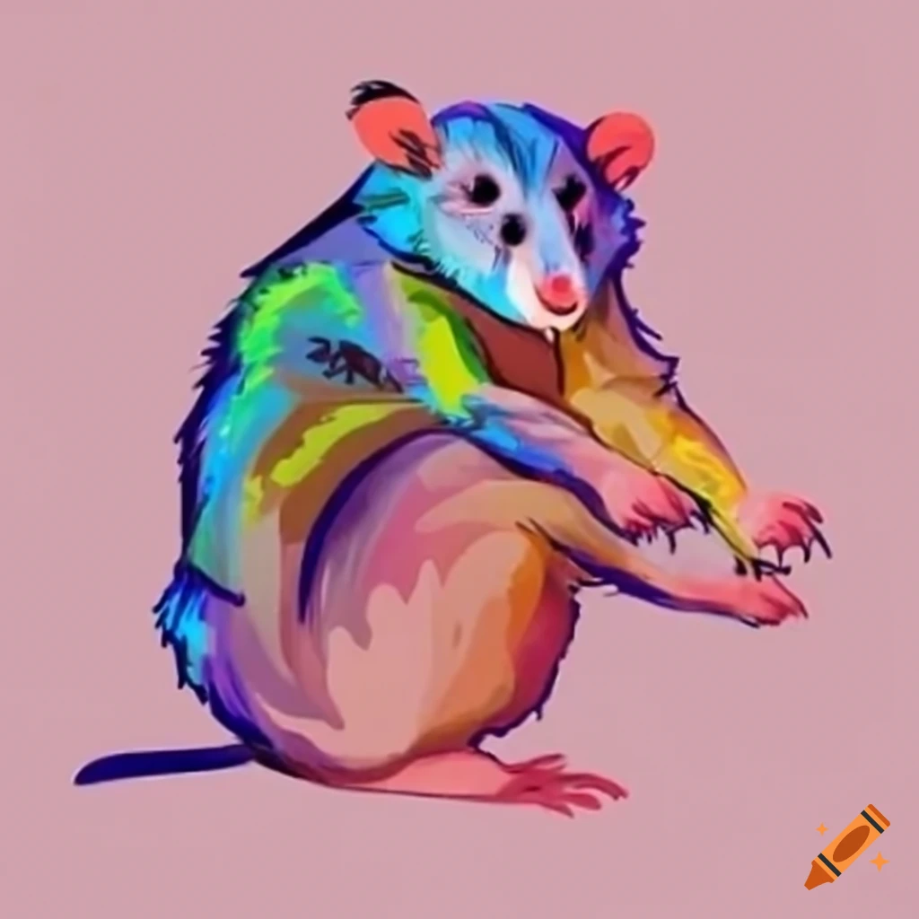 Hilarious meme with a clever opossum on Craiyon