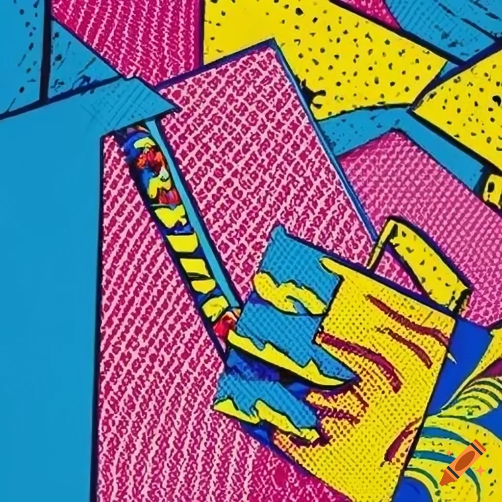 Vibrant Pop Art Collage Inspired By Roy Lichtenstein On Craiyon