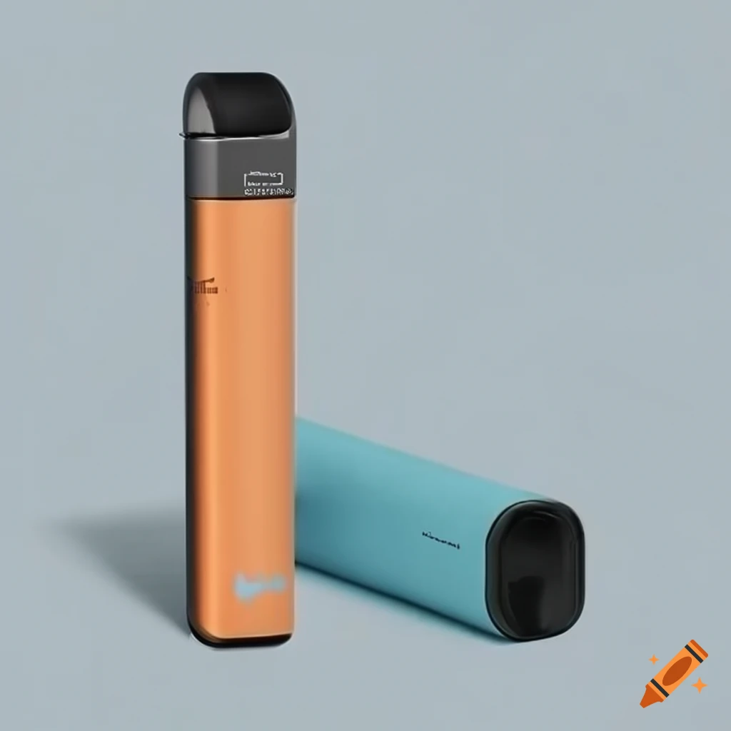 Modern disposable e-cigarette with artistic design on Craiyon