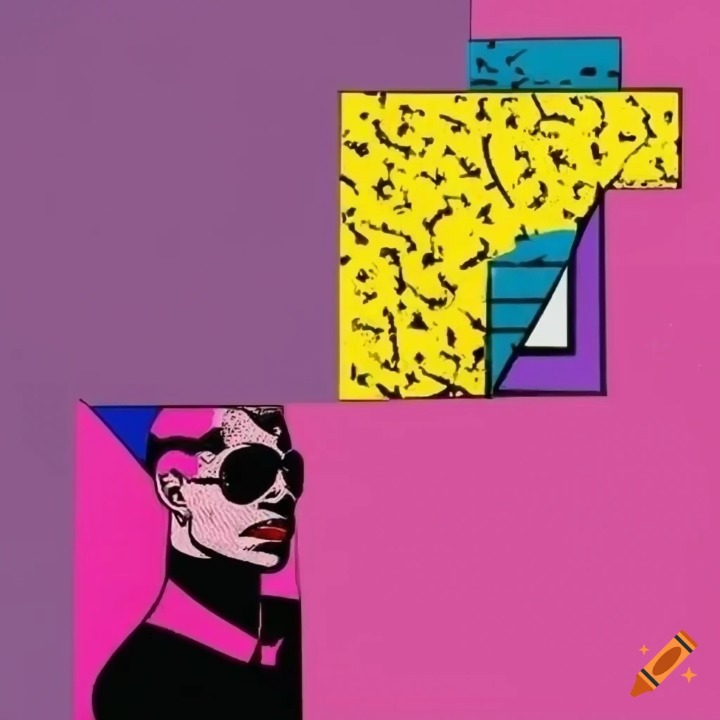 Vibrant pop art collage in roy lichtenstein style on Craiyon