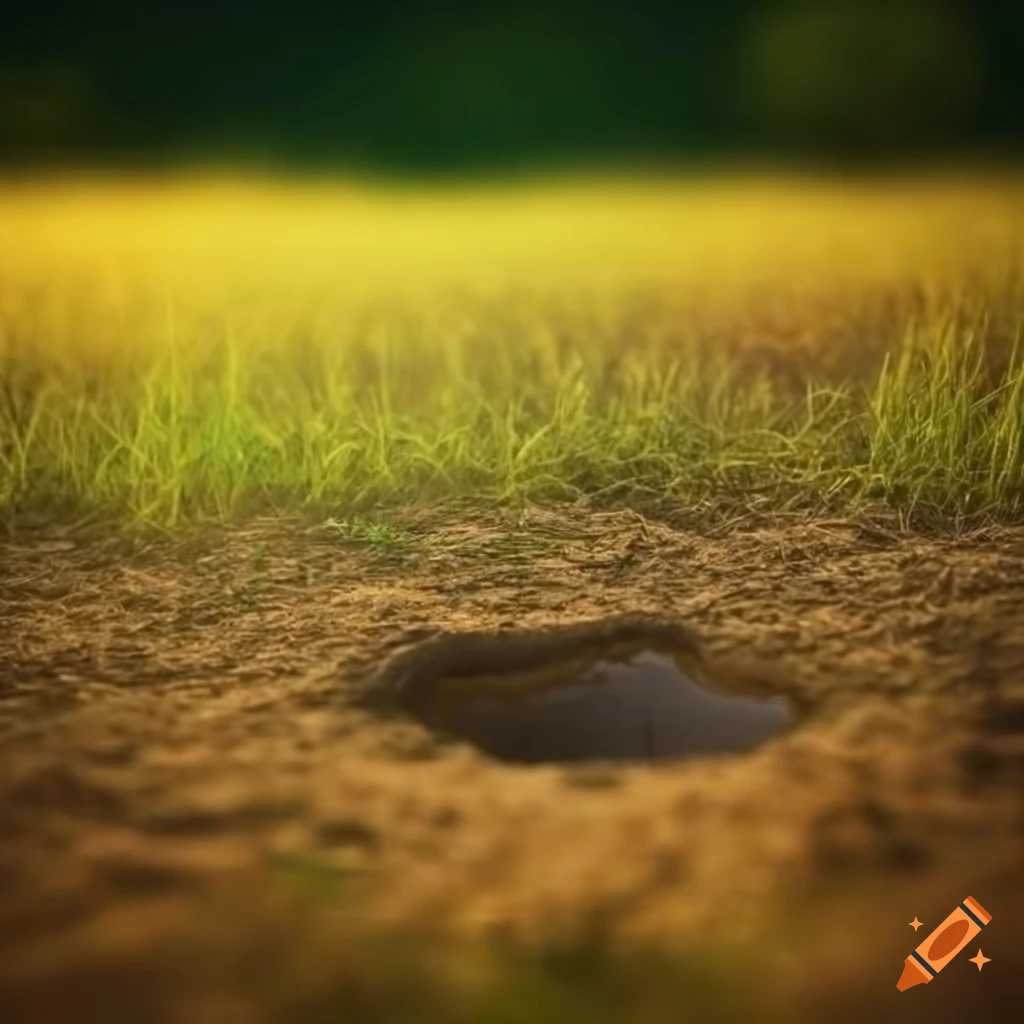 field with grass and dirt
