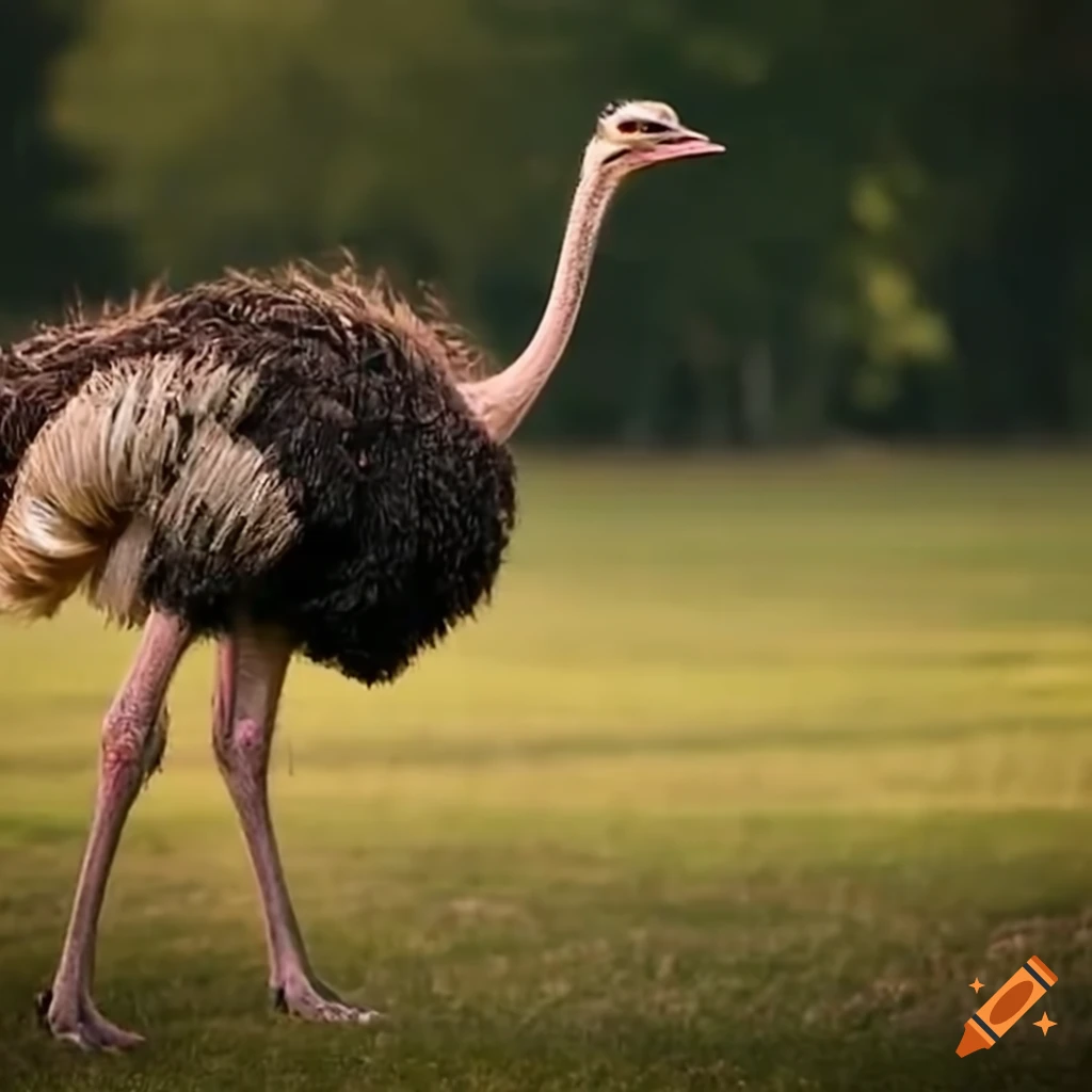 combination of an ostrich and a deer