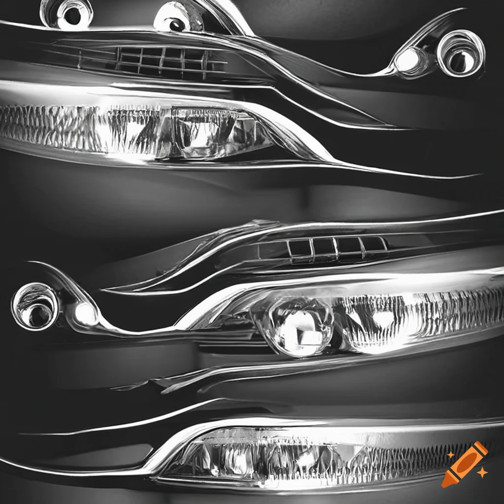 Pattern created by car headlights on Craiyon