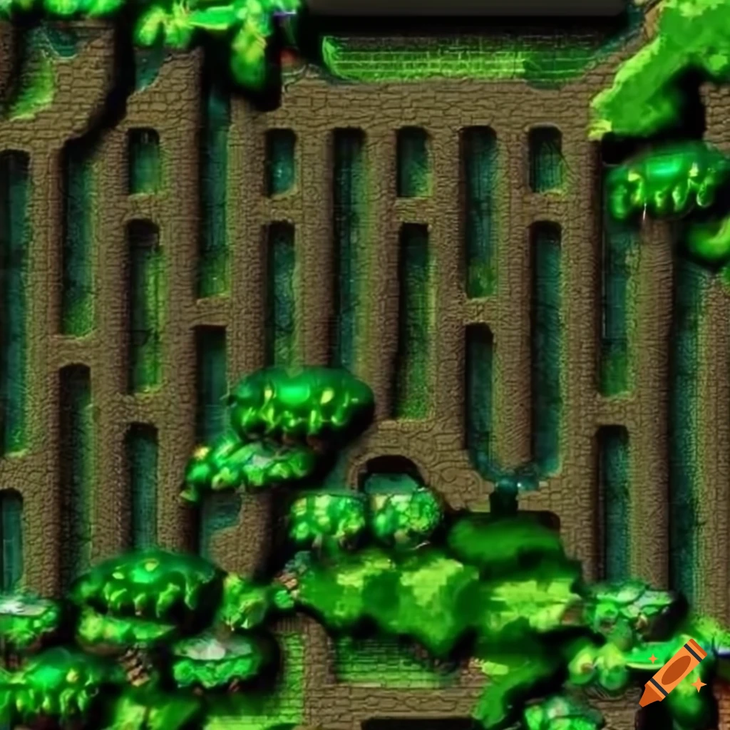 Organic plant-themed 2d game map layout on Craiyon