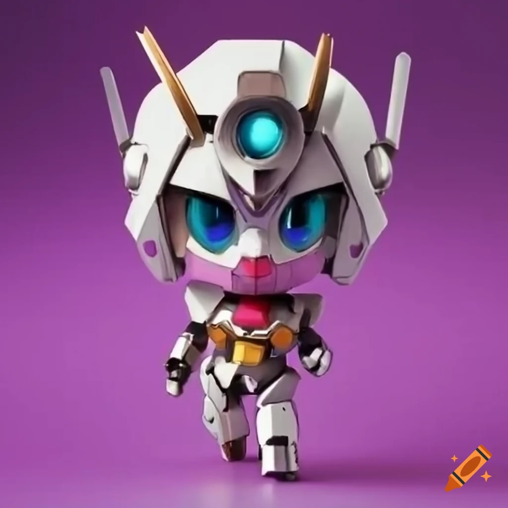 Chibi robot with googly eyes on Craiyon