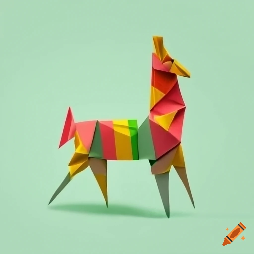 origami lama sculpture