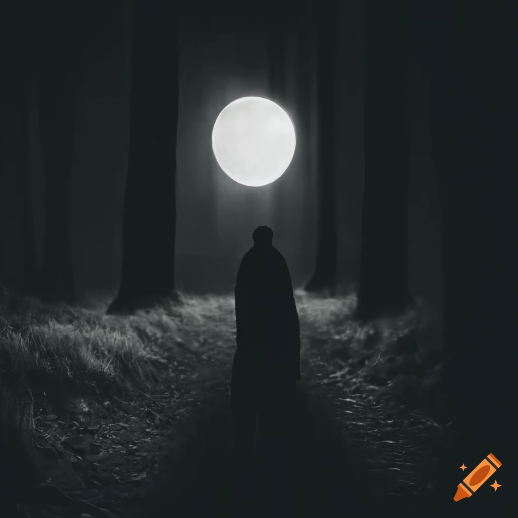 black and white art of a vampire in a monk's cassock