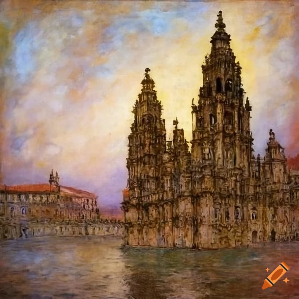 Monet's painting of Santiago de Compostela Cathedral