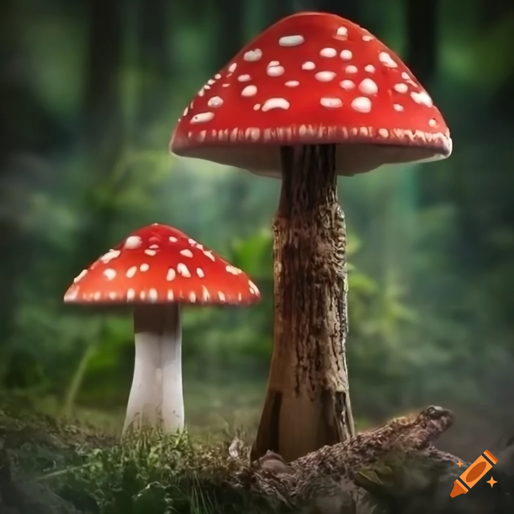 wallpaper of a magical mushroom