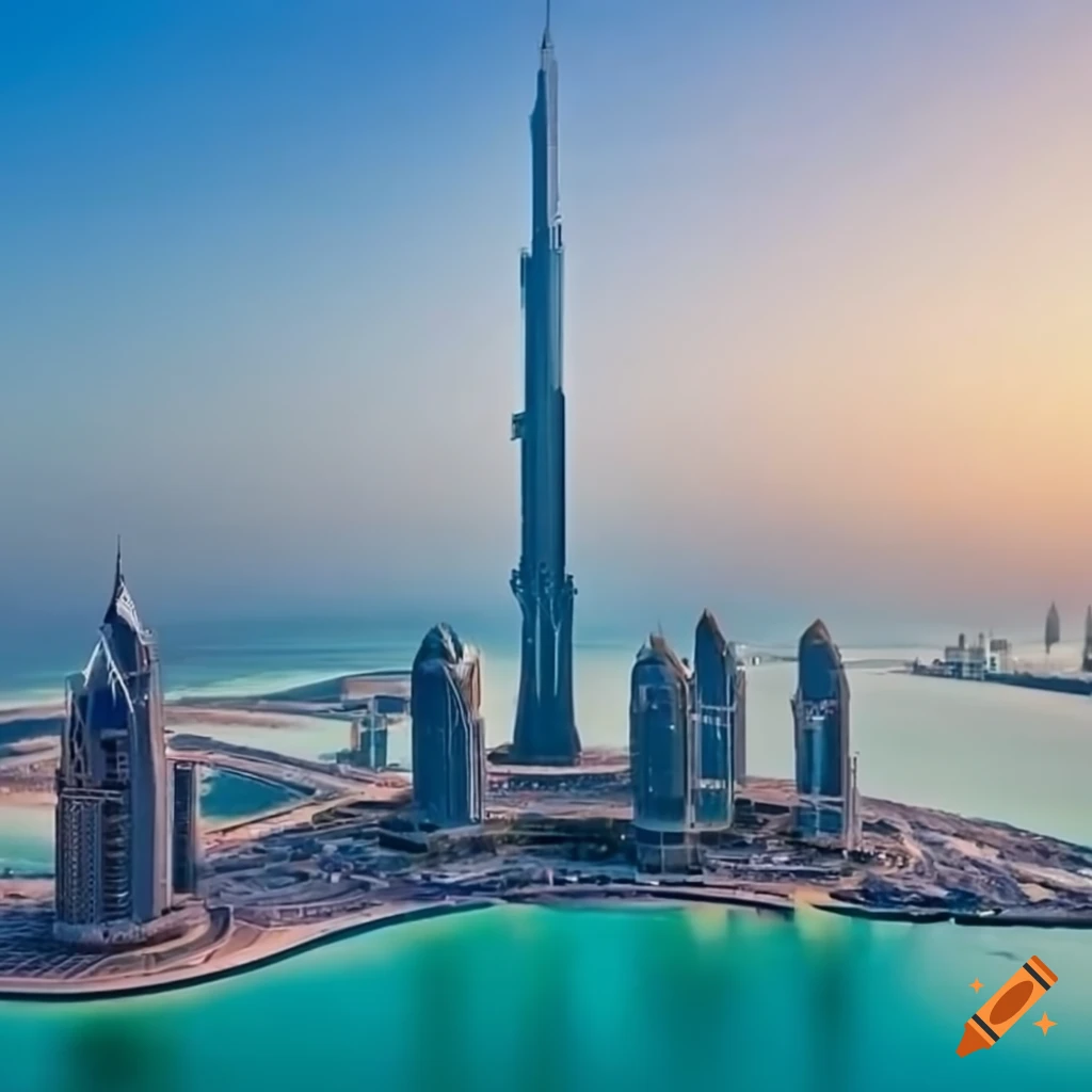 Picture Of Dubai Skyline At Night On Craiyon