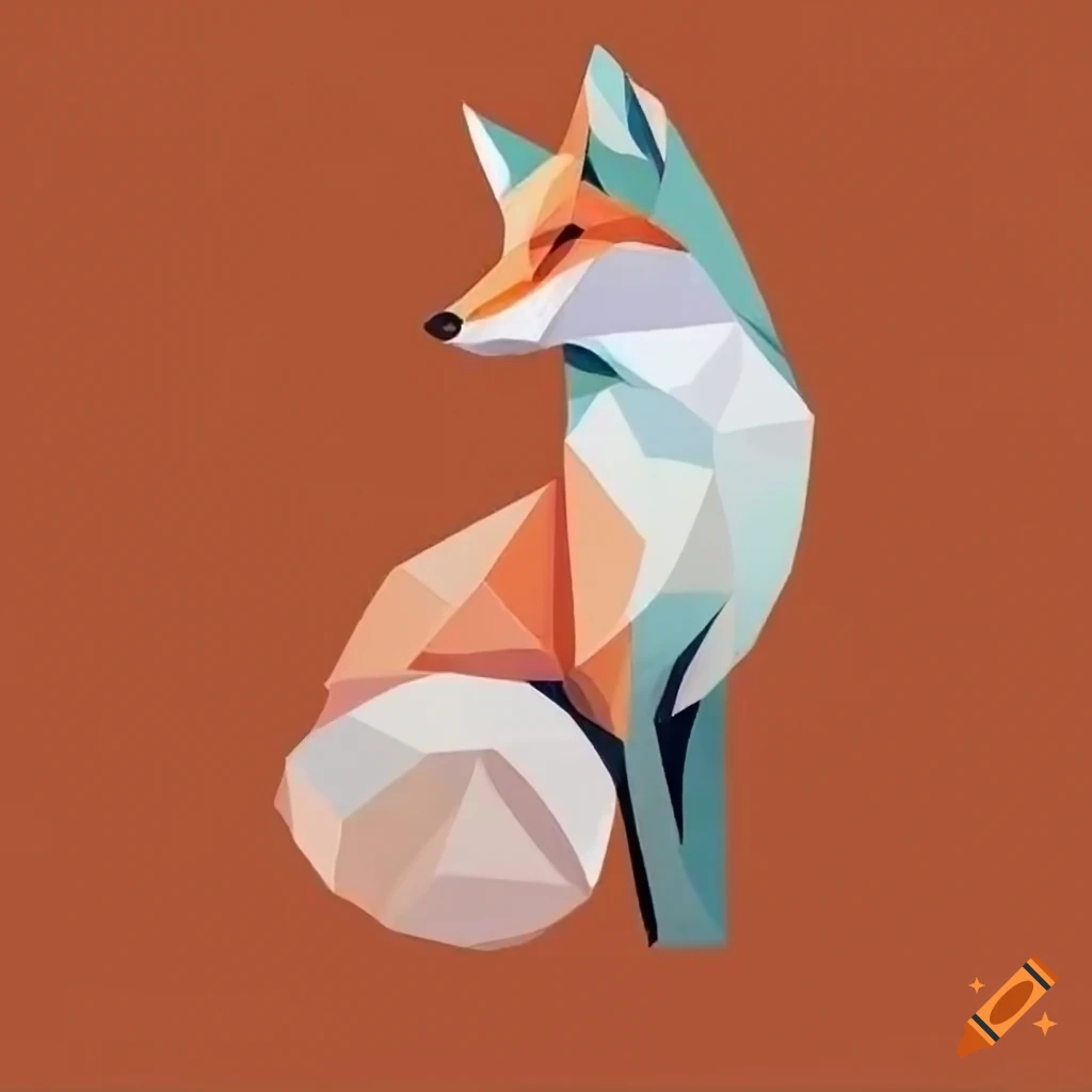 poly art fox logo