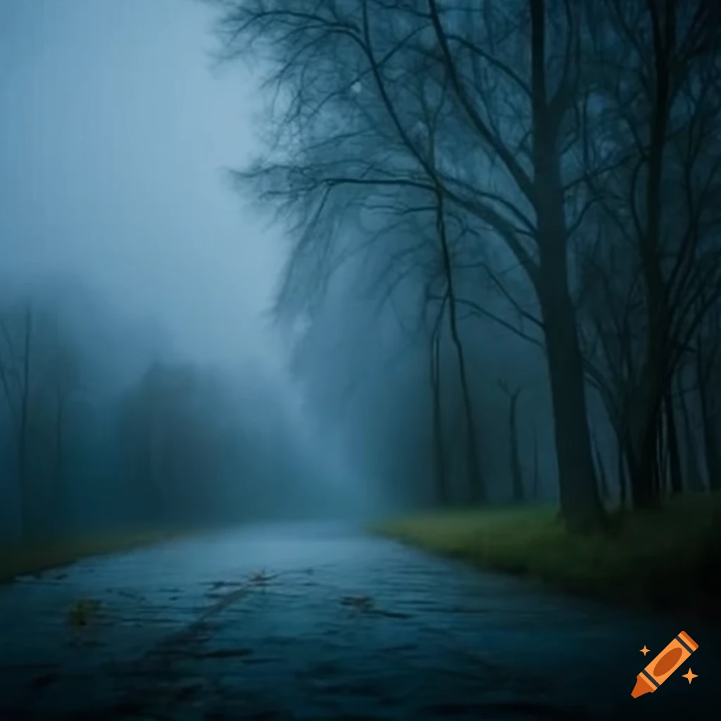 Smoke in the cold night air