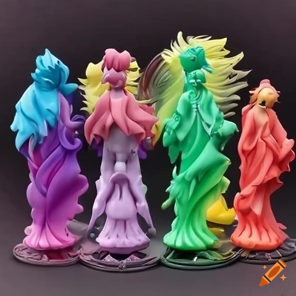 resin figure of a colorful group called Yougami