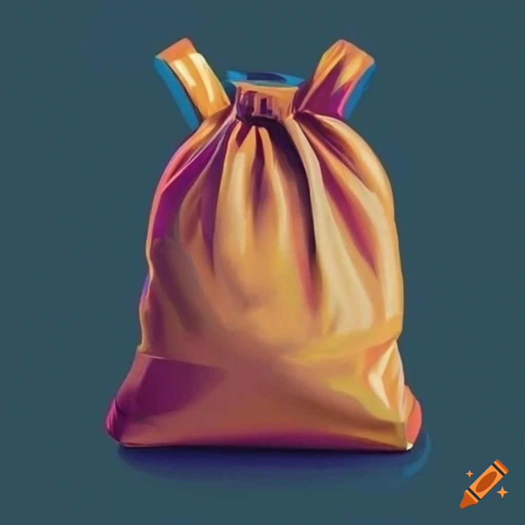 sketch of a colorful backpack