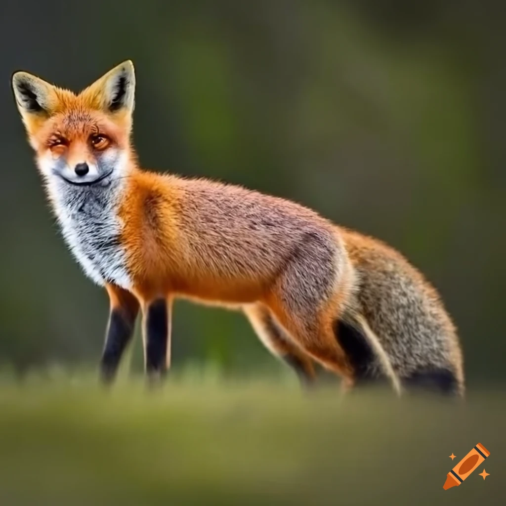 foxes in a beautiful forest