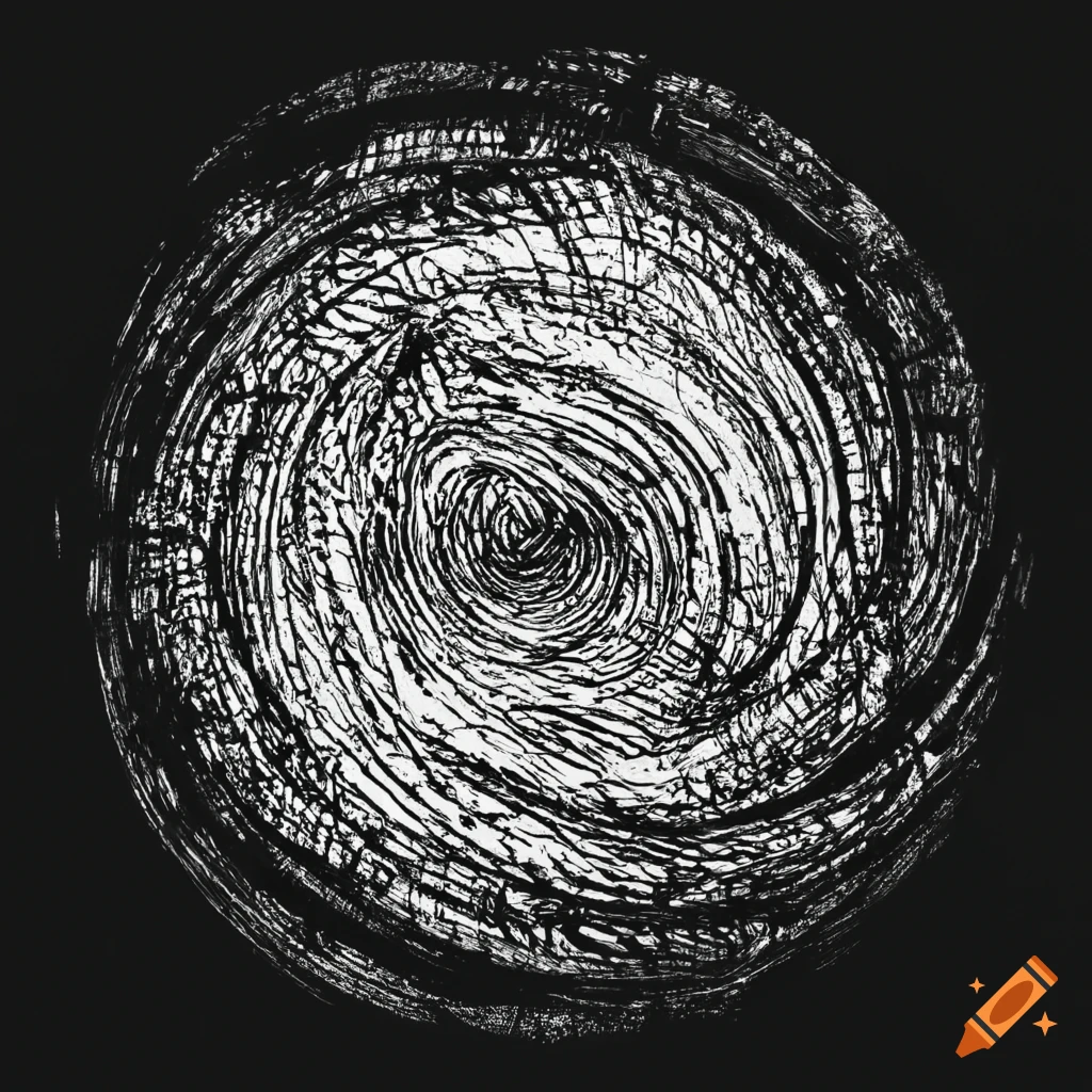 Black and white illustration of quantum random numbers