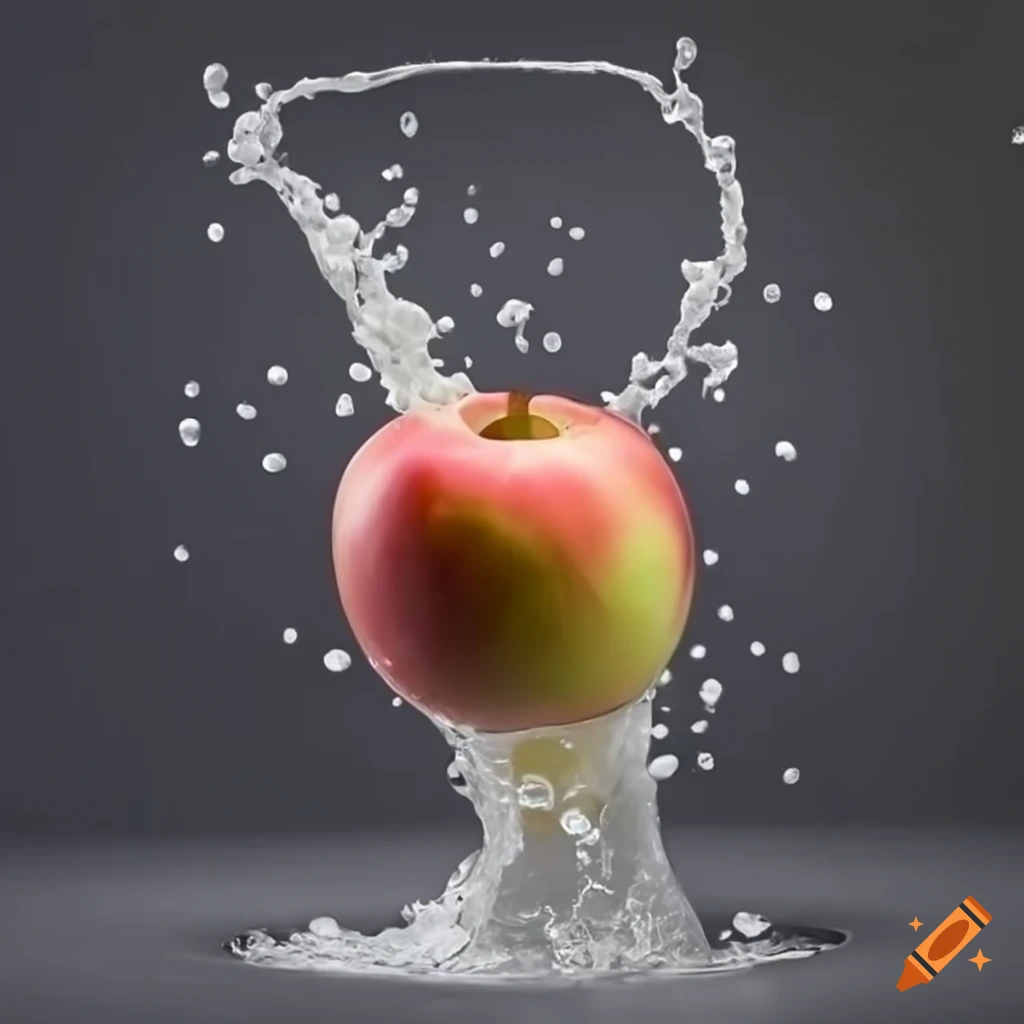 image of a tornado-like apple splash