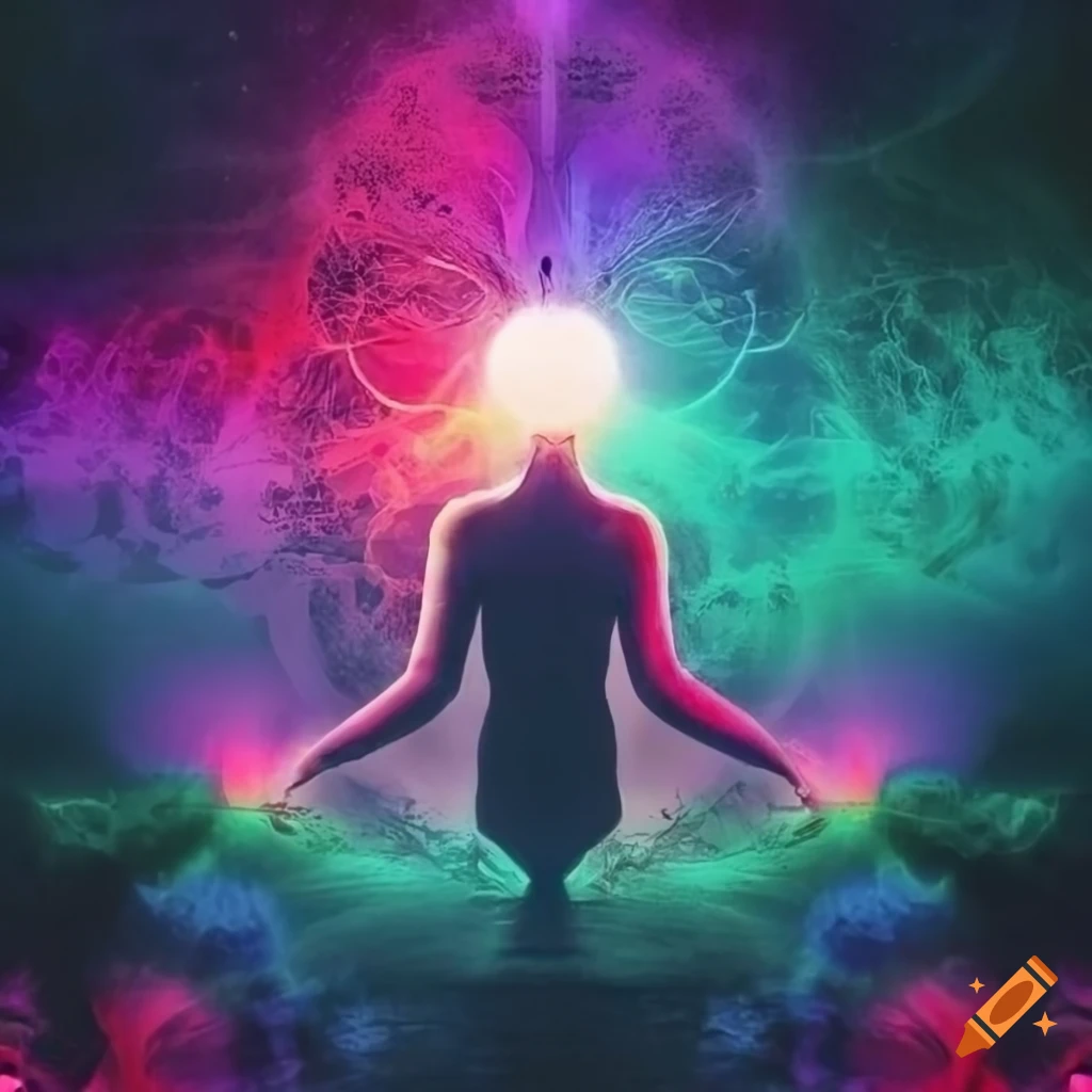 Poster depicting mental powers and aura