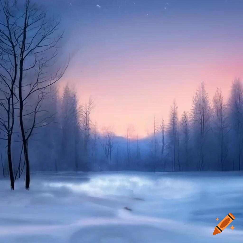 Winter landscape scenery