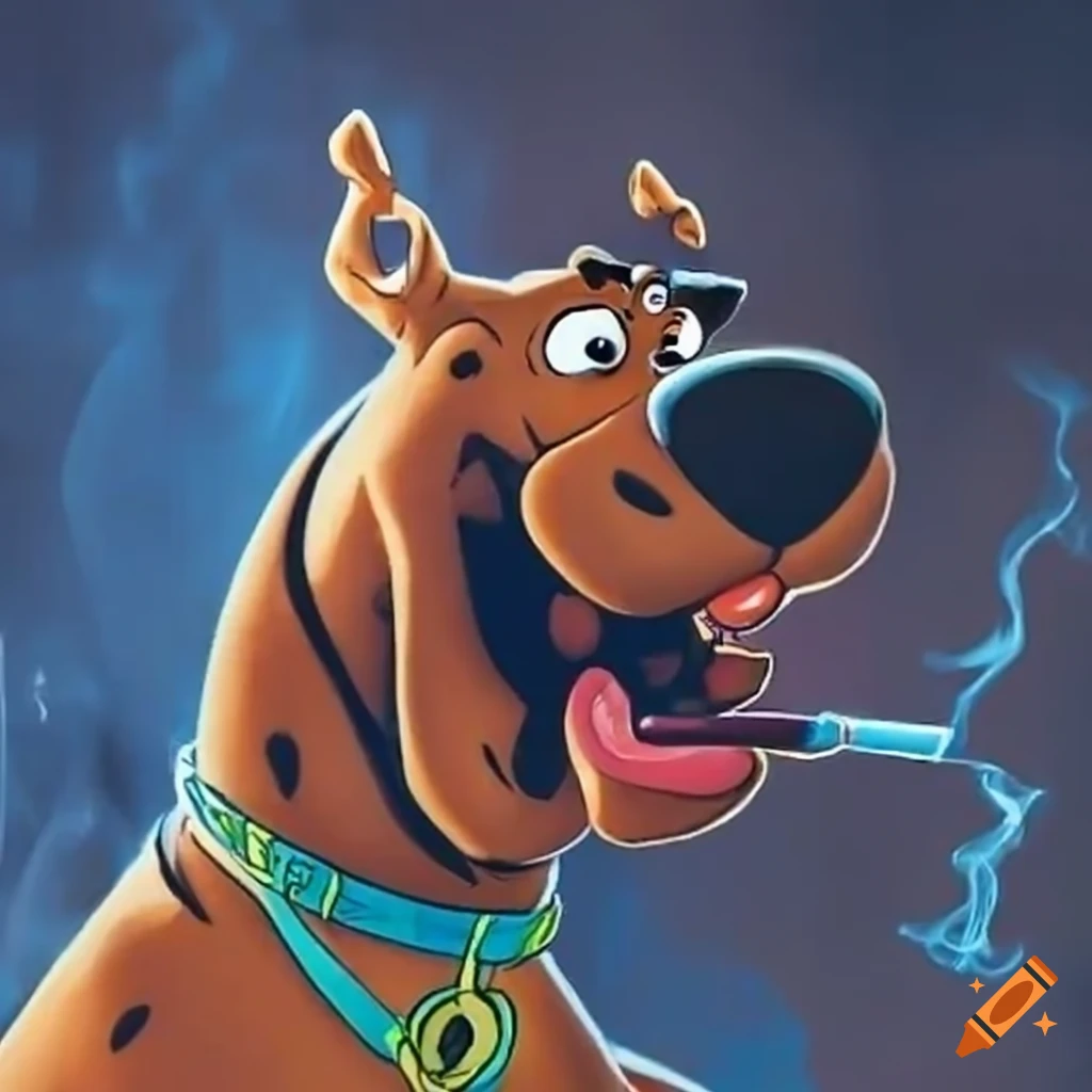Funny cartoon character smoking on Craiyon
