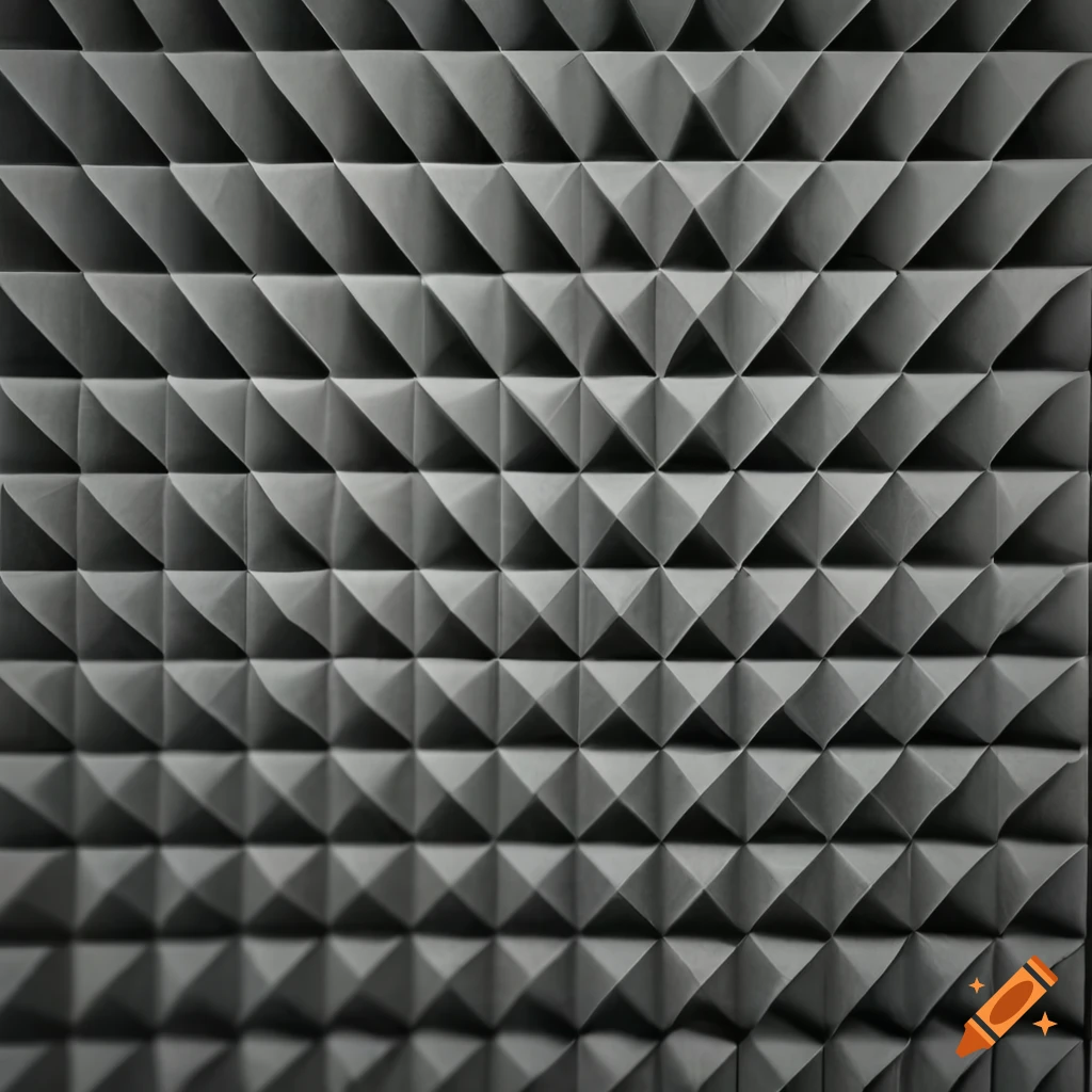 close-up of acoustic foam panels in a studio