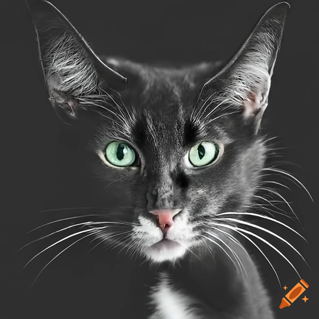 black cat and white-black cat facing each other