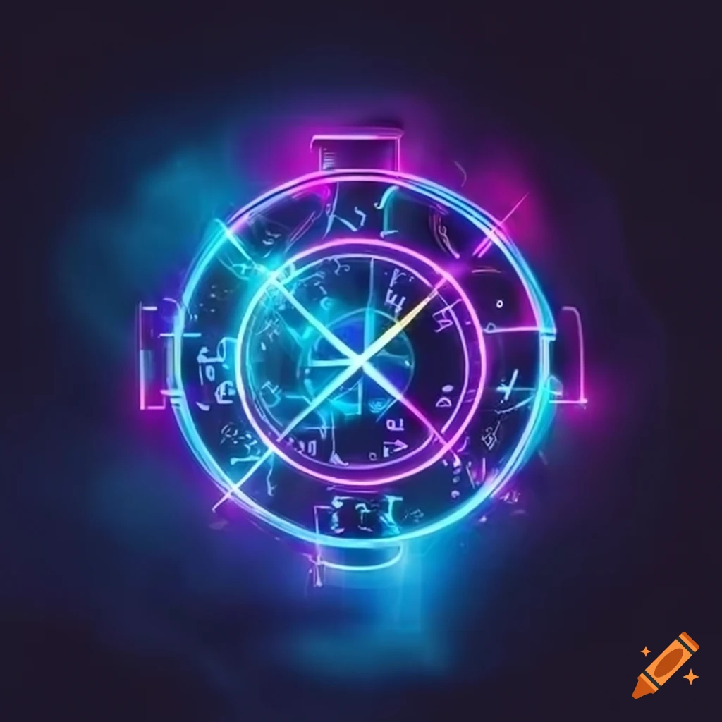 futuristic-neon-zodiac-compass-on-craiyon