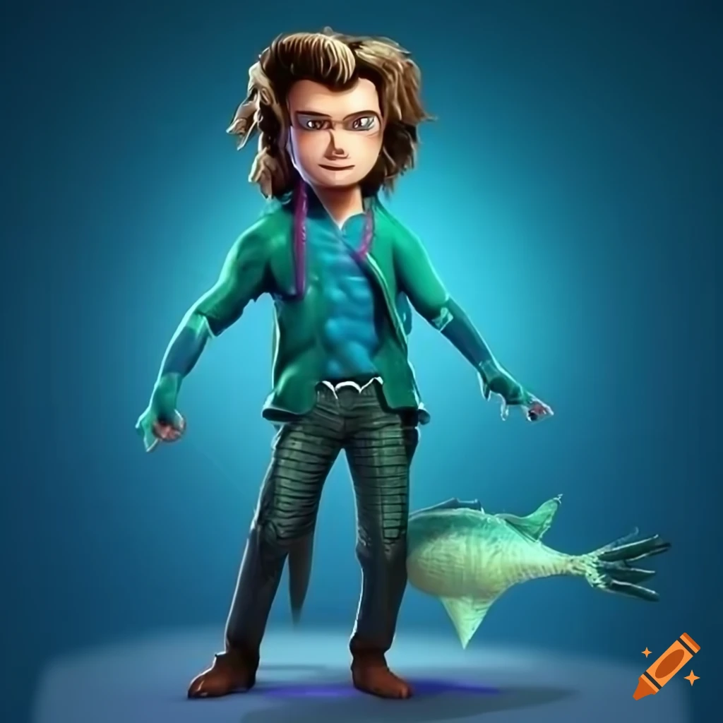 illustration of a sea monster named Steve Harrington