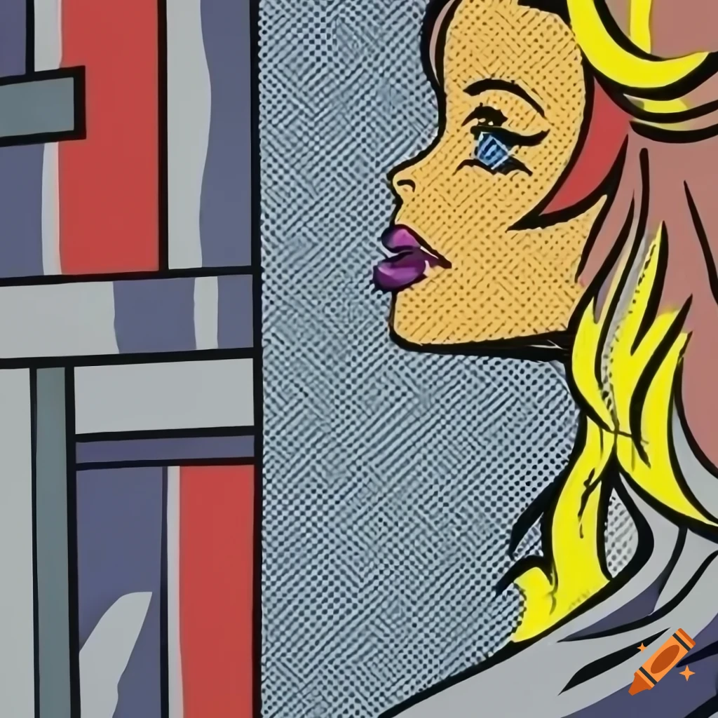 A vibrant pop art with bold colors and collage elements on Craiyon