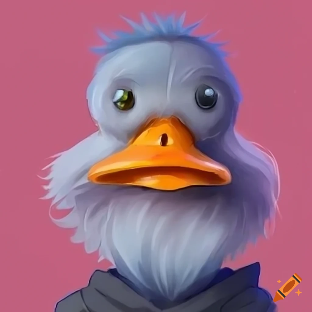 a bright cute studio ghibli painting of an anime duck | Stable Diffusion