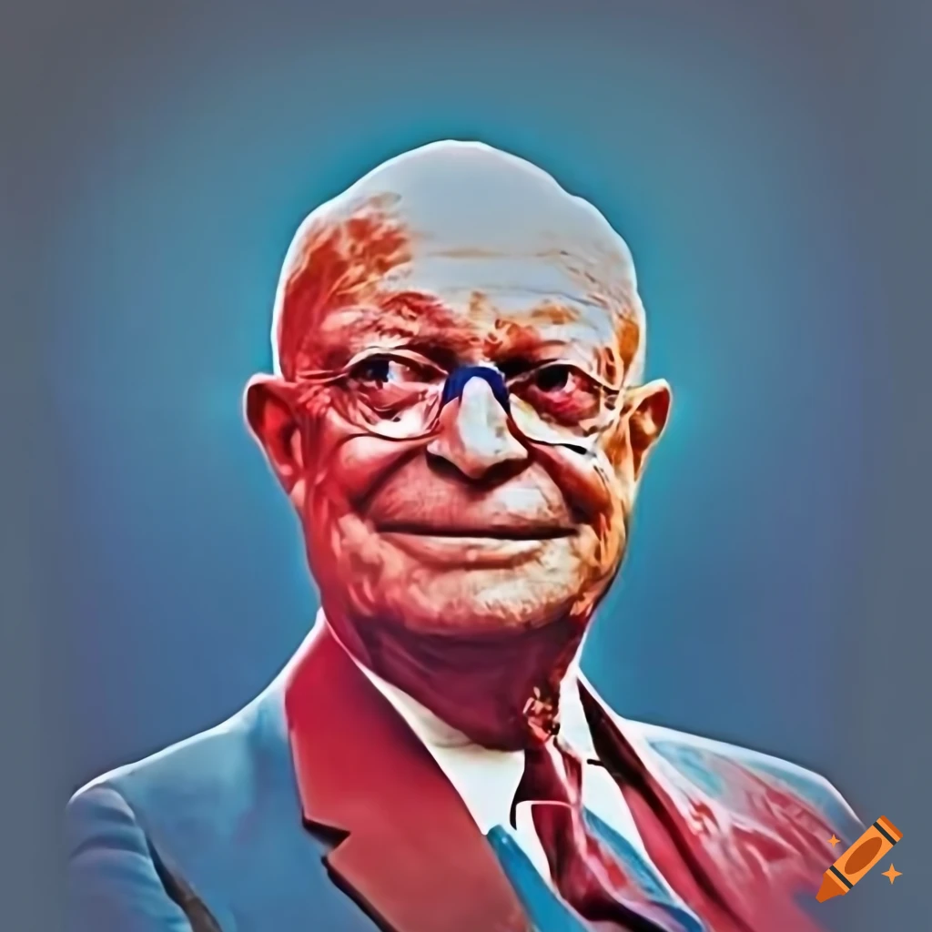 Colorful campaign poster for president dwight eisenhower