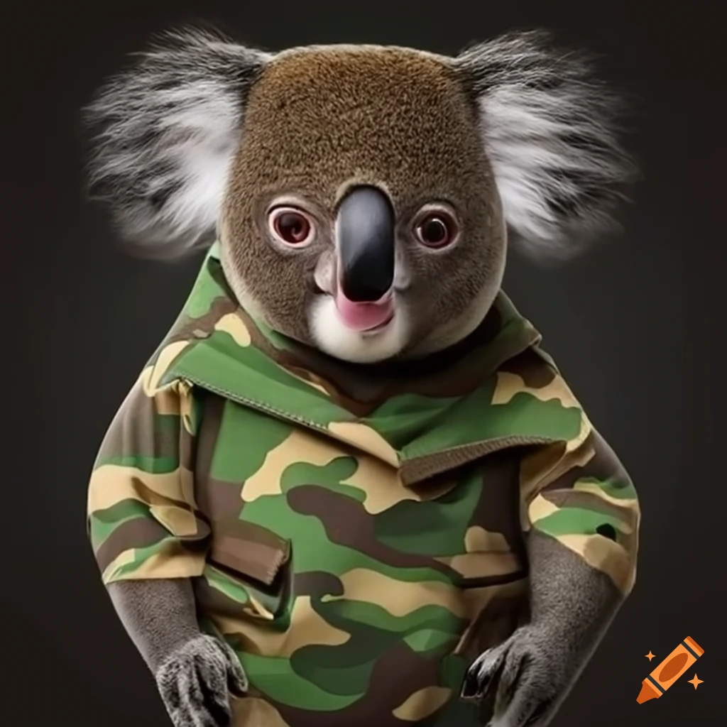 camouflaged koala