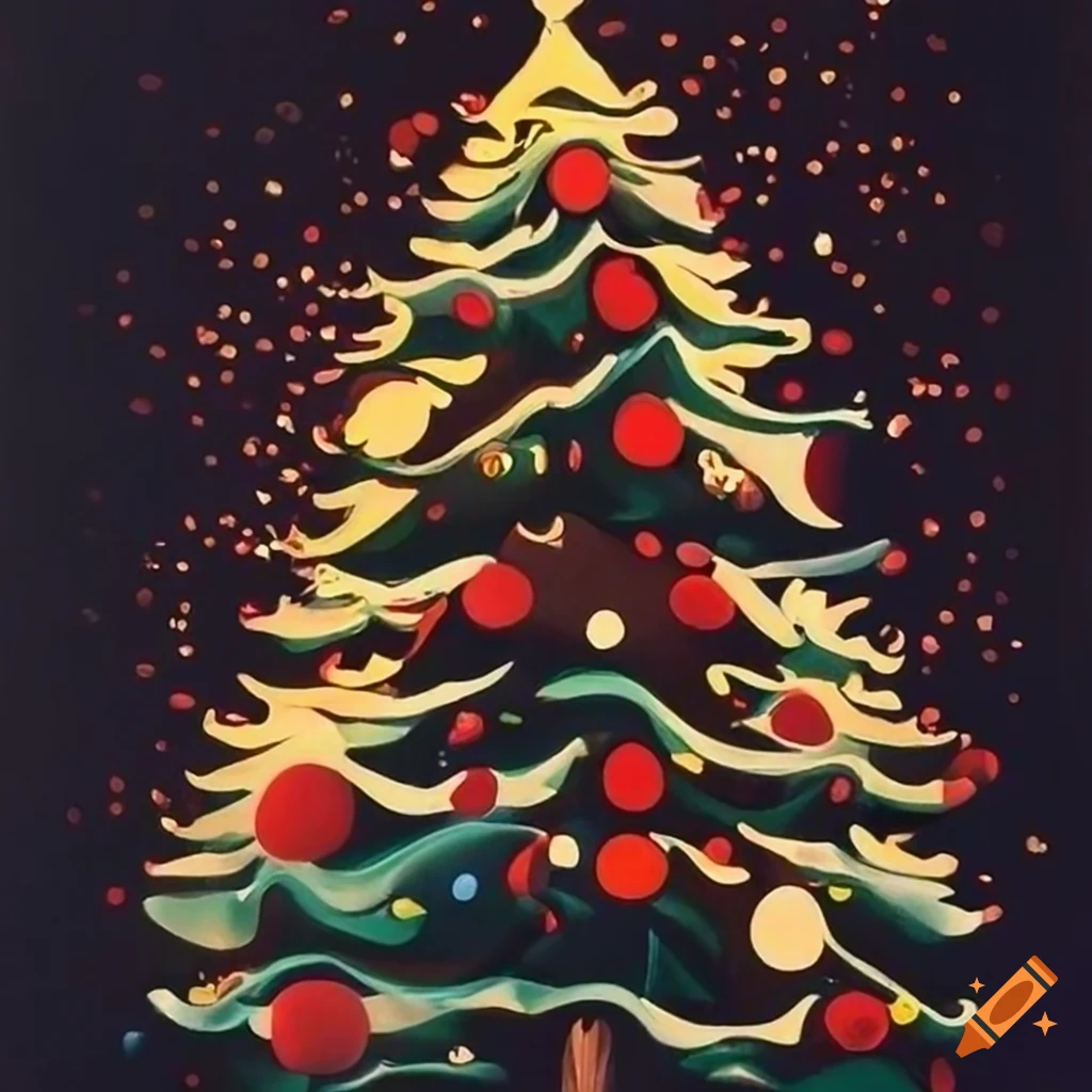 Eyvind Earle's richly decorated Christmas tree