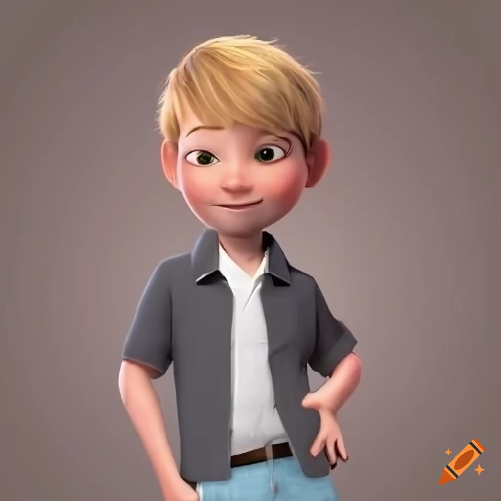 Disney 3d Pixar Characters Boy And Girl Together On Craiyon