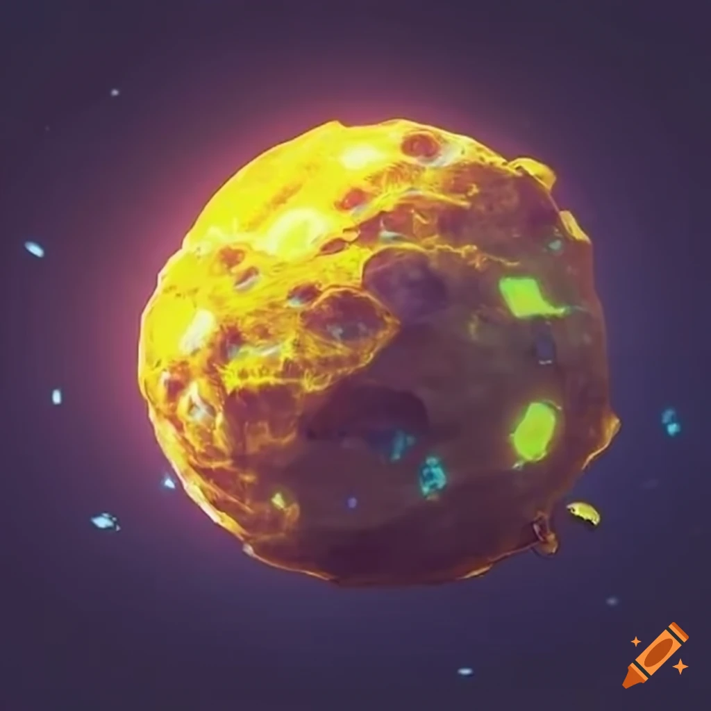 anime-style starship in asteroid field