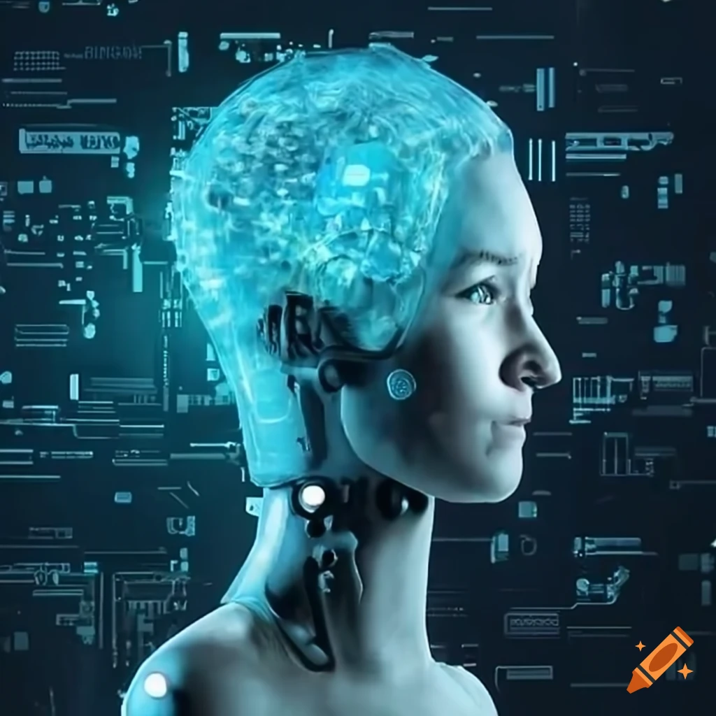 Conceptual image of artificial intelligence on Craiyon