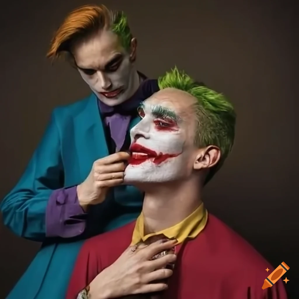 the Joker getting a haircut