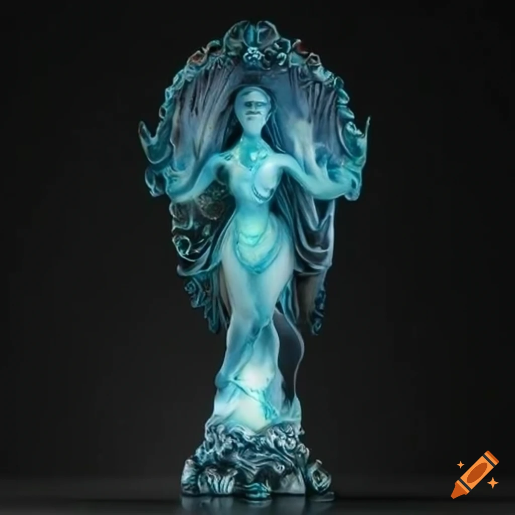 intricate dream guardian figurine with luminous artifact