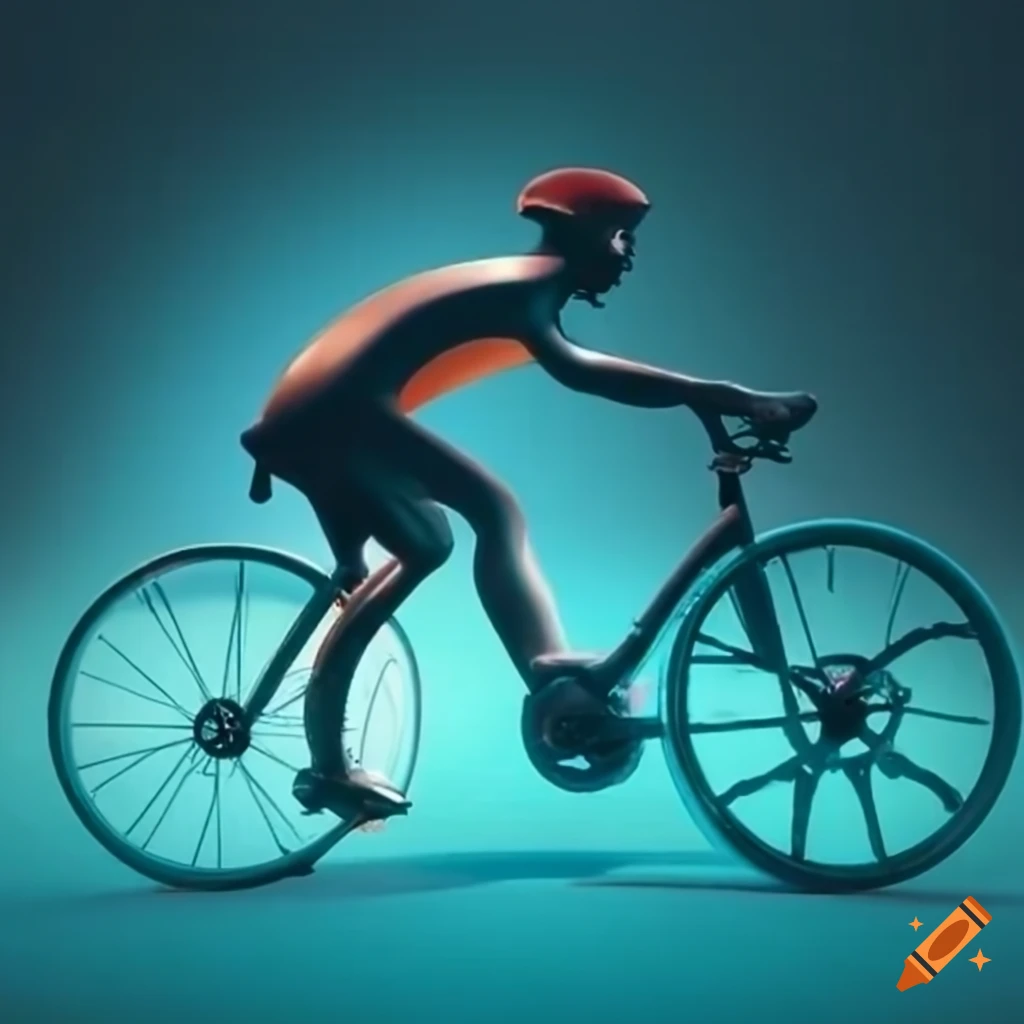 Man Riding A Bicycle Playing Basketball On Craiyon